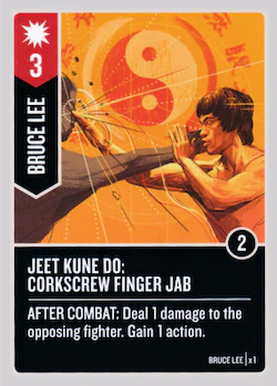 Jeet Kune Do: Corkscrew Finger Jab card face 1