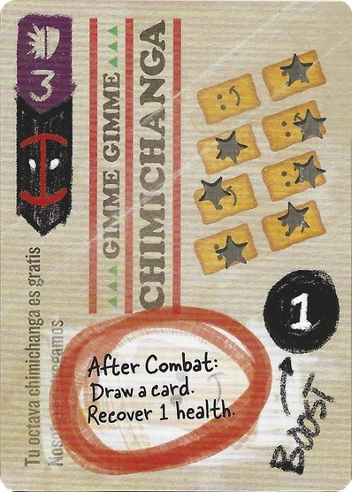 Gimme Gimme Chimichanga card face 1