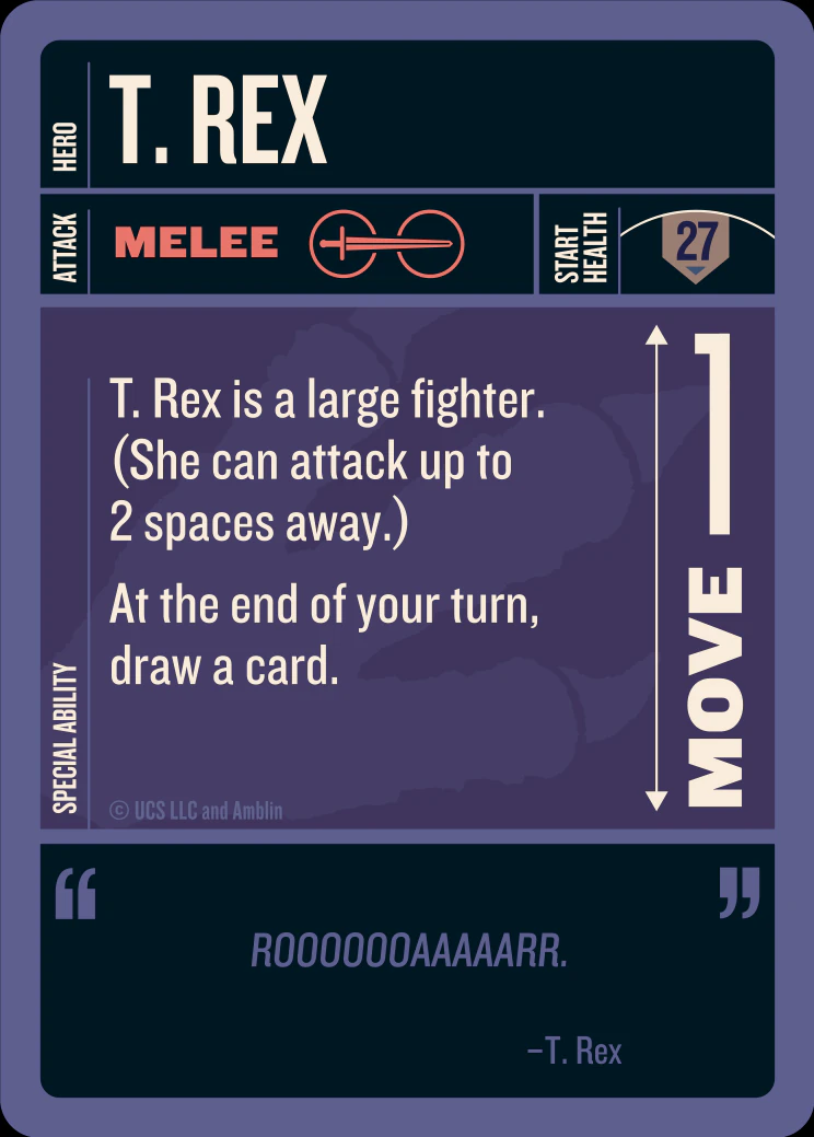 T. Rex card face 2